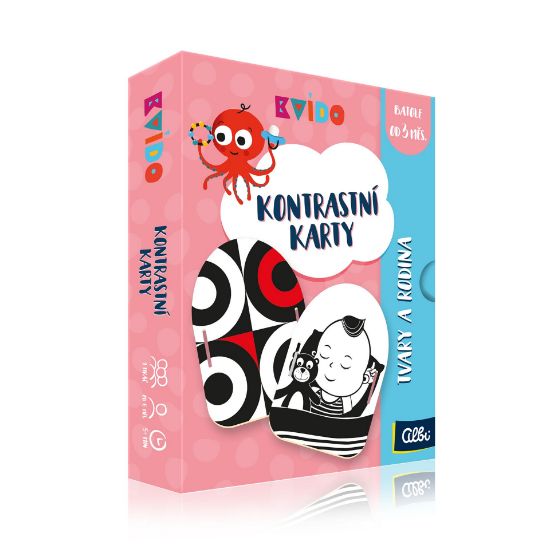 Obrázek Kontrastní karty Tvary a rodina - Kvído