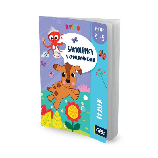 Obrázek Kvído - Samolepky s omalovánkami - Pejsek