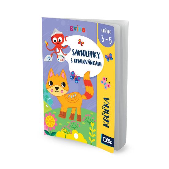 Obrázek Kvído - Samolepky s omalovánkami - Kočička