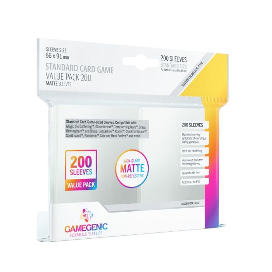 Obrázek Gamegenic: MATTE Standard Card Game Sleeve Value Pack 200