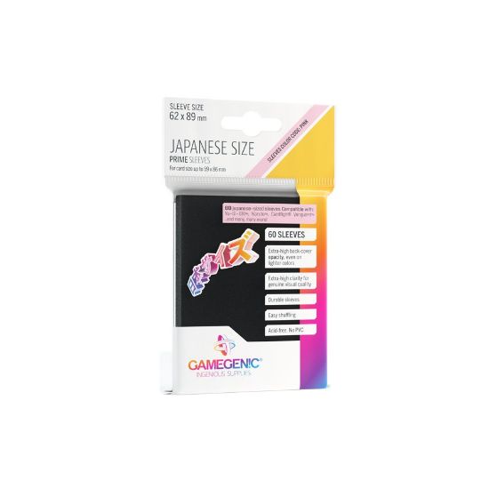 Obrázek Gamegenic: PRIME Japanese Sized Sleeves Black
