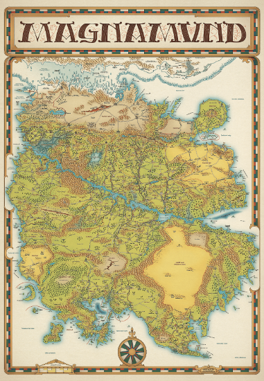 Obrázek Mapa Magnamundu na plátně