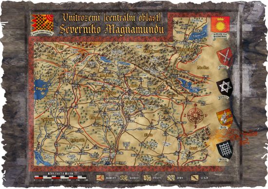 Obrázek Mapa vnitrozemí Severního Magnamundu