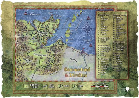 Obrázek Mapa Sommerlundu a Divočiny