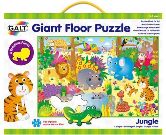 Obrázek Velké podlahové puzzle – zvířátka v džungli