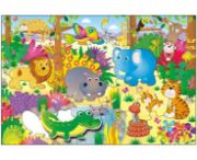Obrázek Velké podlahové puzzle – zvířátka v džungli
