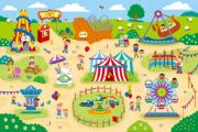 Obrázek Velké podlahové puzzle - Zábavní park