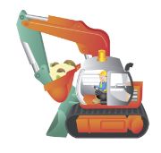 Obrázek Velké podlahové puzzle – na staveništi