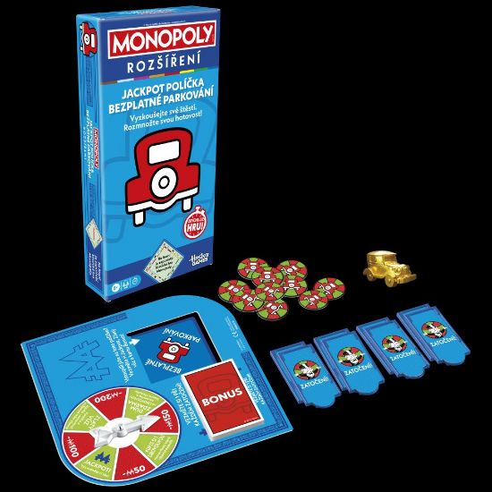 Obrázek HASBRO - MONOPOLY ROZŠÍŘENÍ JACKPOT, bezplatné parkování CZ verze