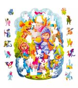 Obrázek DŘEVĚNÉ BAREVNÉ PUZZLE - Statečný rytíř