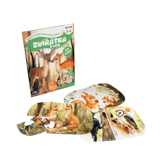 Obrázek Kvído - Karty a puzzle pro mluvicí tablík: Zvířátka z lesa