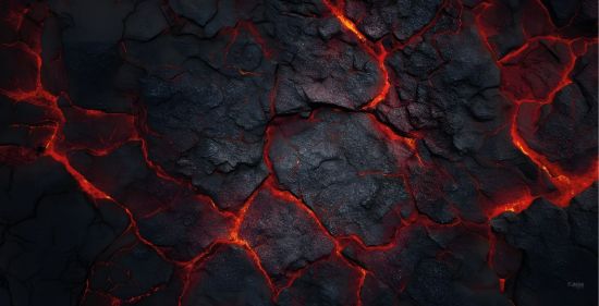 Obrázek Herní podložka (playmat) 180 x 90 cm (6'x3') - různé motivy  (neoprenová, obšitá, playmat) Láva (Lava)