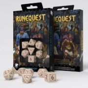 Obrázek Sada kostek RuneQuest - Beige & burgundy