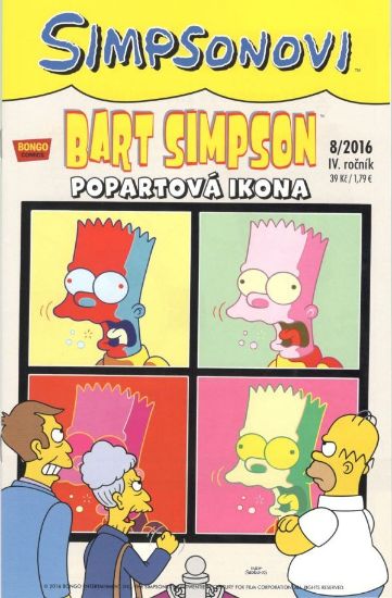 Obrázek Bart Simpson  36:08/2016 Popartová ikona