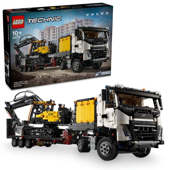 Obrázek Nákladní auto Volvo FMX a elektrický bagr Volvo EC230