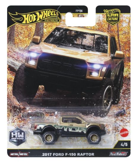 Obrázek Hot Wheels prémiové auto - CAR CULTURE - 17 FORD F150 RAPTOR