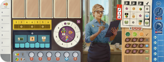 Obrázek Letokruhy - promo deska hráče - výrobní ředitelka