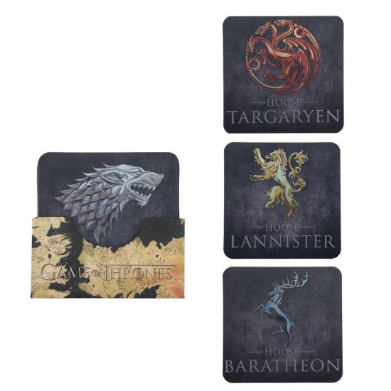 Obrázek Podtácky Game of Thrones - Znaky rodů (4 ks)