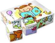 Obrázek Dřevěné kostky Hezký den – 12 kostek