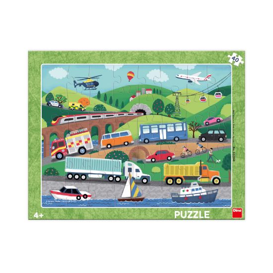Obrázek Puzzle Dopravní prostředky 40 dílků deskové
