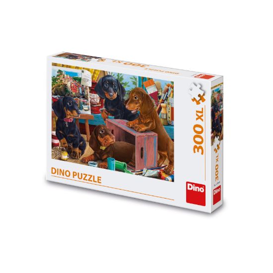 Obrázek Puzzle Jezevčíci 300 xl dílků