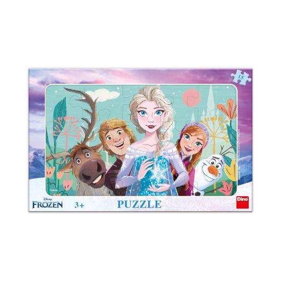 Obrázek Puzzle Frozen: rodina 15 dílků deskové