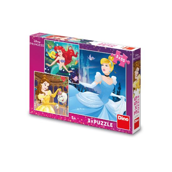 Obrázek Puzzle Veselé princezny 3x55 dílků