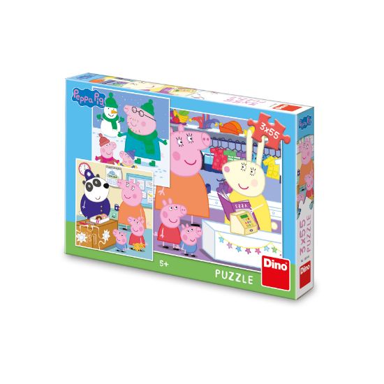 Obrázek Puzzle Peppa Pig: Veselé odpoledne 3x55 dílků