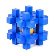 Obrázek Velký dřevěný hlavolam - Klec s koulí