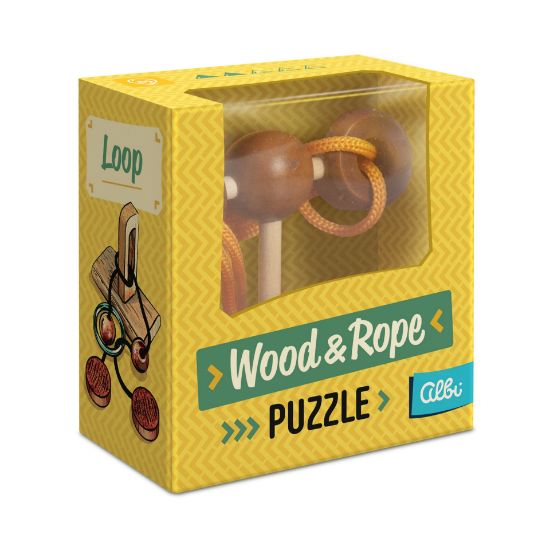 Obrázek Dřevěný provázkový hlavolam - Smyčka