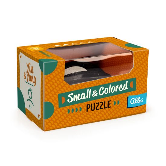 Obrázek Malý barevný dřevěný hlavolam - Yin a Yang