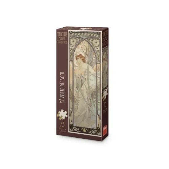 Obrázek Alfons Mucha – Snění večera 75 panoramic Puzzle