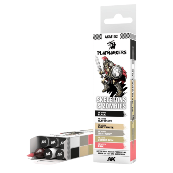 Obrázek AK Interactive: Playmarkers Set - Skeletons & Zombies (6 barev)