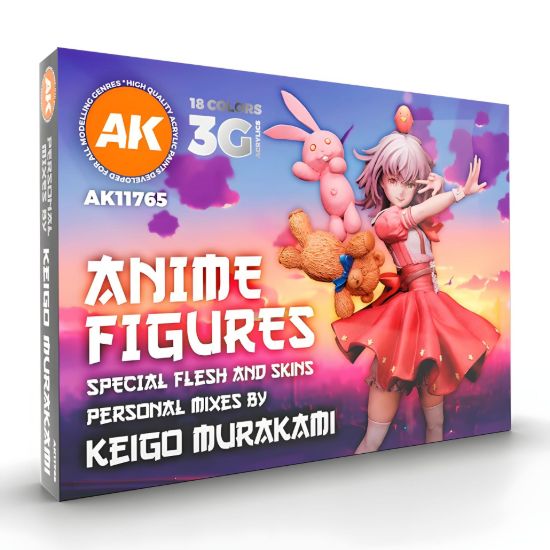 Obrázek AK Interactive - Keigo Murakami Personal Mixes: Anime Figures Paint Set (18 barev)