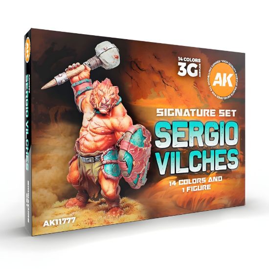 Obrázek AK Interactive - Sergio Vilches: 3GEN Signature Set (14 barev a 1 figurka)