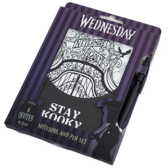 Dárková sada Wednesday - Zápisník a propiska